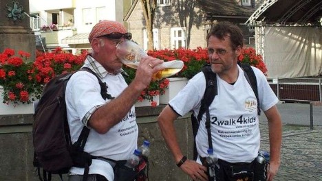 Nach 154 Km im Ziel - Siggi schmeckt es 